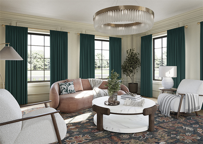 Sunningdale, Peacock - Made to Measure Curtains - Image 7